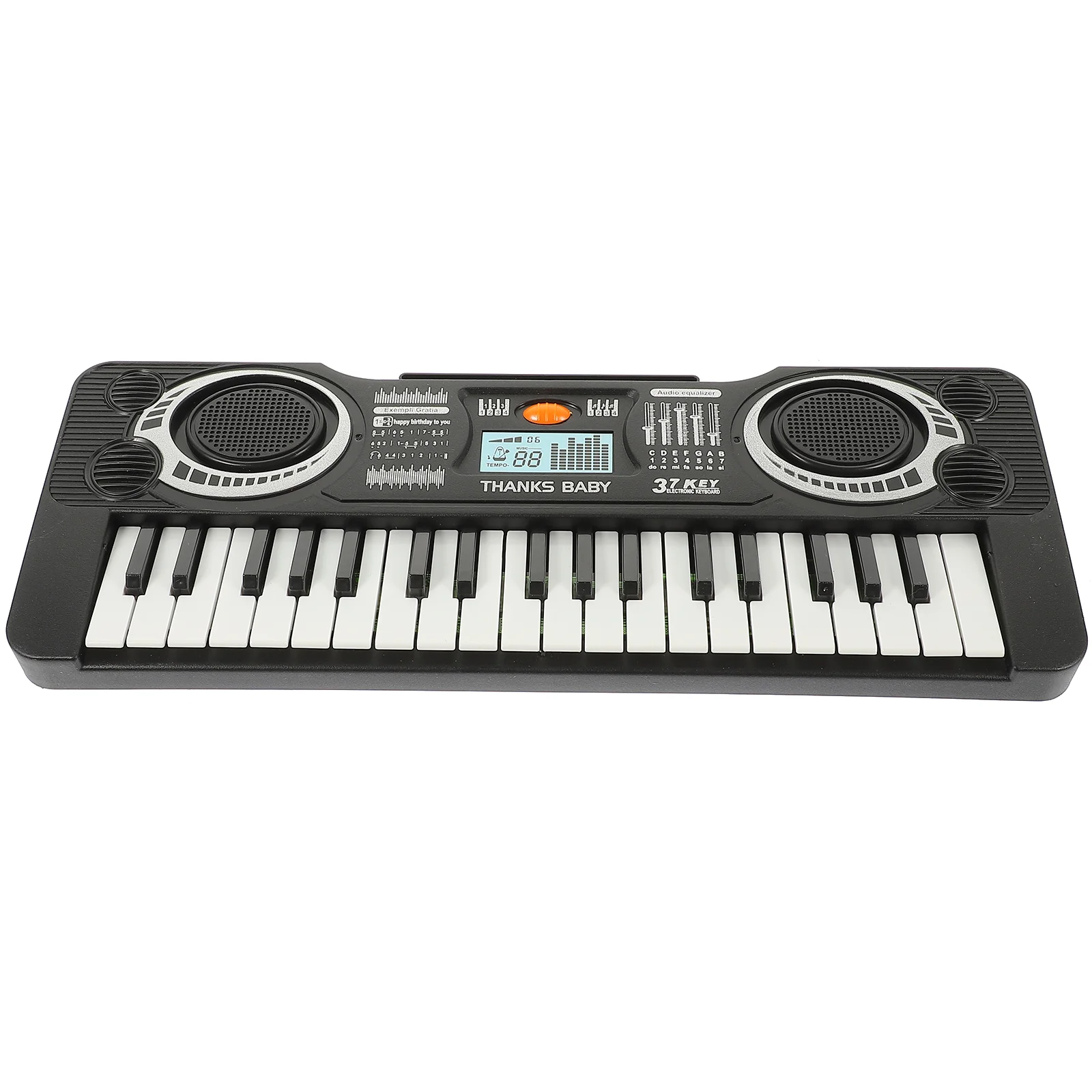 37 キー電子ピアノのおもちゃ幼児用ブラック 1427 2 子供音楽教育楽器 AA 駆動おもちゃピアノギフト