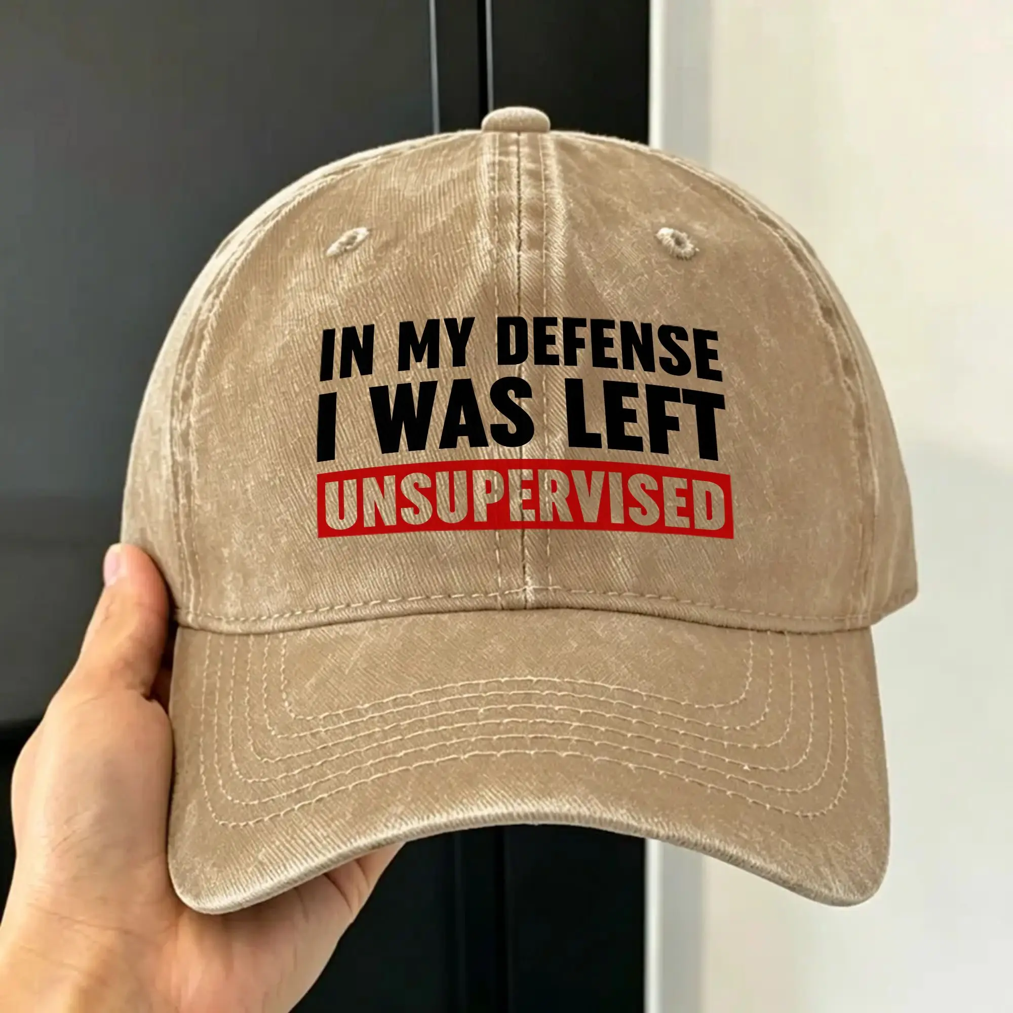 In My Defense I Was Left Unsupervised Casual Baseball Cap Summer  Trucker Hat High Quality Hats Women Men y2k Retro Baseball Cap