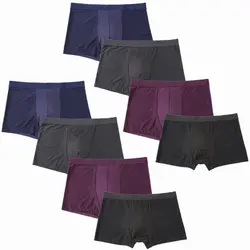 Kit 4-8 Cueca Boxer Masculino Bermuda Masculina Roupa Íntima De Malha Flexível Fresca Tamanho Grande