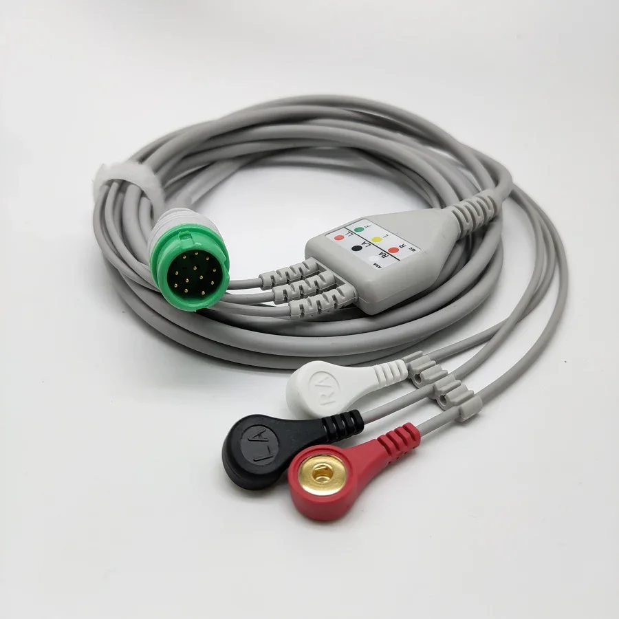 2pcs--040-00961-00 EA6251B IPM 8/10/12 ECG Cable