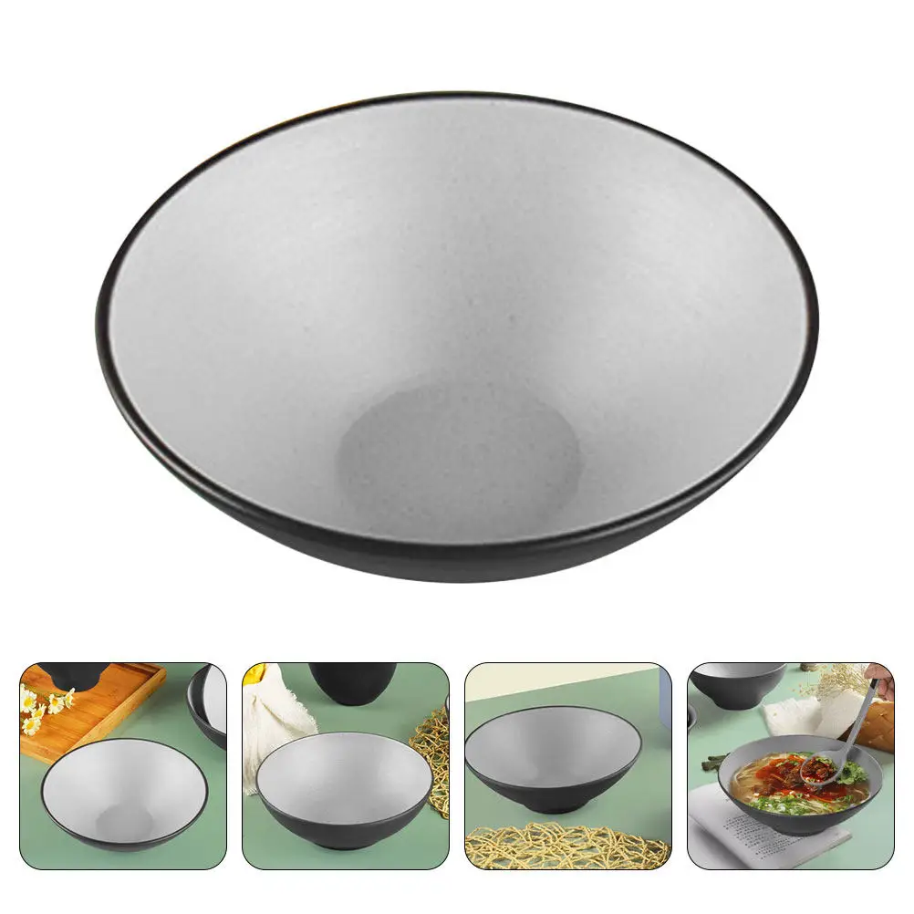 1 Tazón Premium de Melamina Estilo Japonés para Fideos, Sopa, Arroz, Papillas, Bibimbap, Fideos Instantáneos, Ensaladas y Frutas