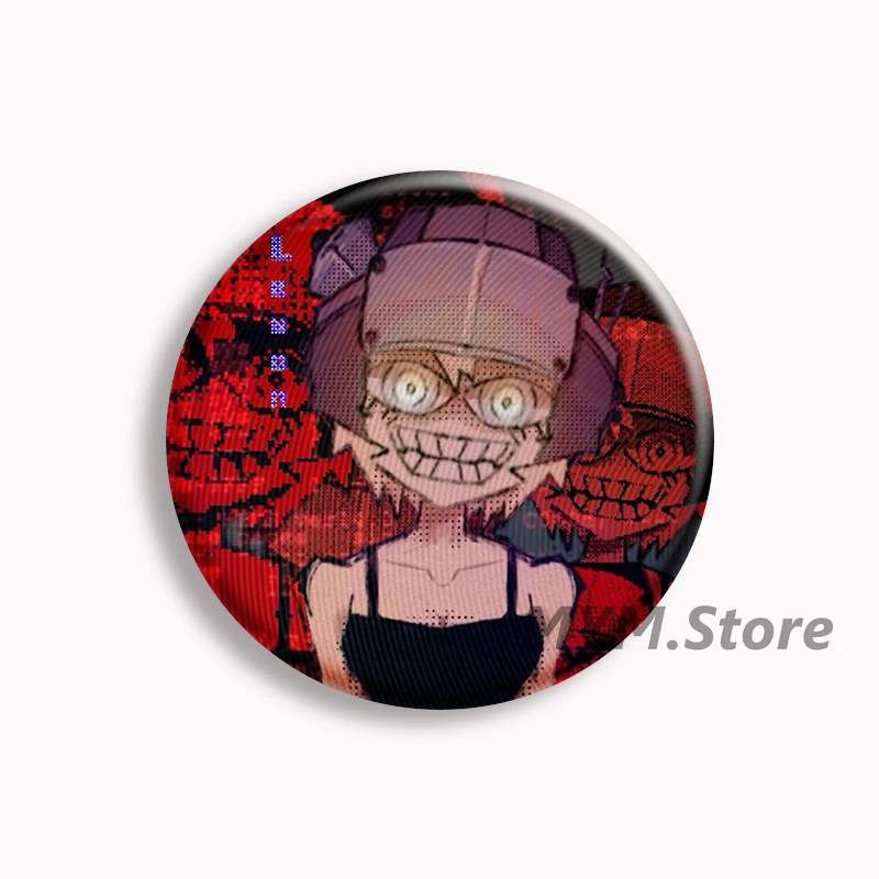 Psychopomp GOLD Anime Button Pin Game PSYCHOPOMP Funny Meme Brooch Badge Bag Decor Jewelry Gamer Fans Collect Friends Gifts view 5
