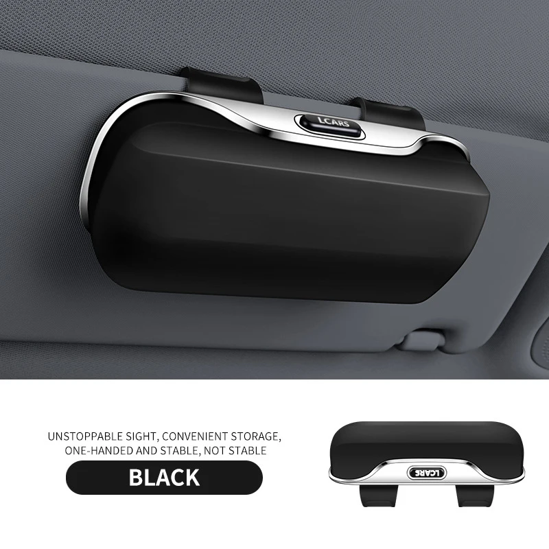 Universal Auto-Montiert Brillen Fall Sonnenbrille Halter Fahrer Co-Pilot Lagerung Box Brillen Rahmen Sonnenschirm Bord Zubehör – Detail 12
