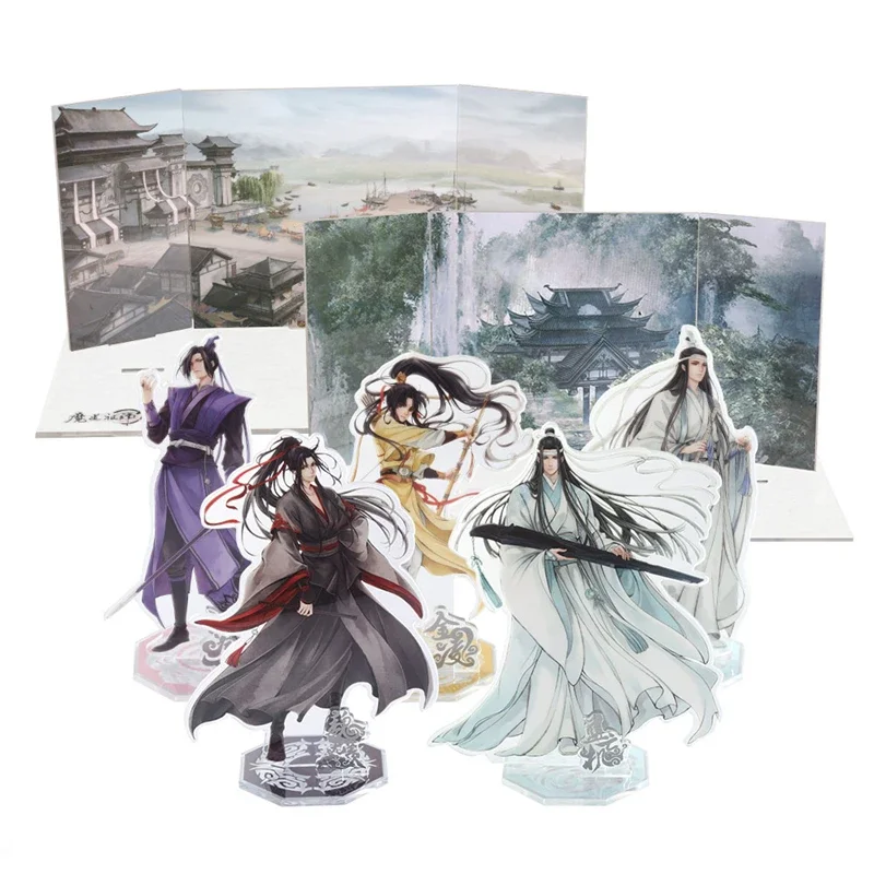 Anime Grandmaster of Demonic Cultivation Wei Wuxian Lan Wangji Cosplay Cartoon Acrylic Standing Sign Mould Part Adorn Xmas Gift