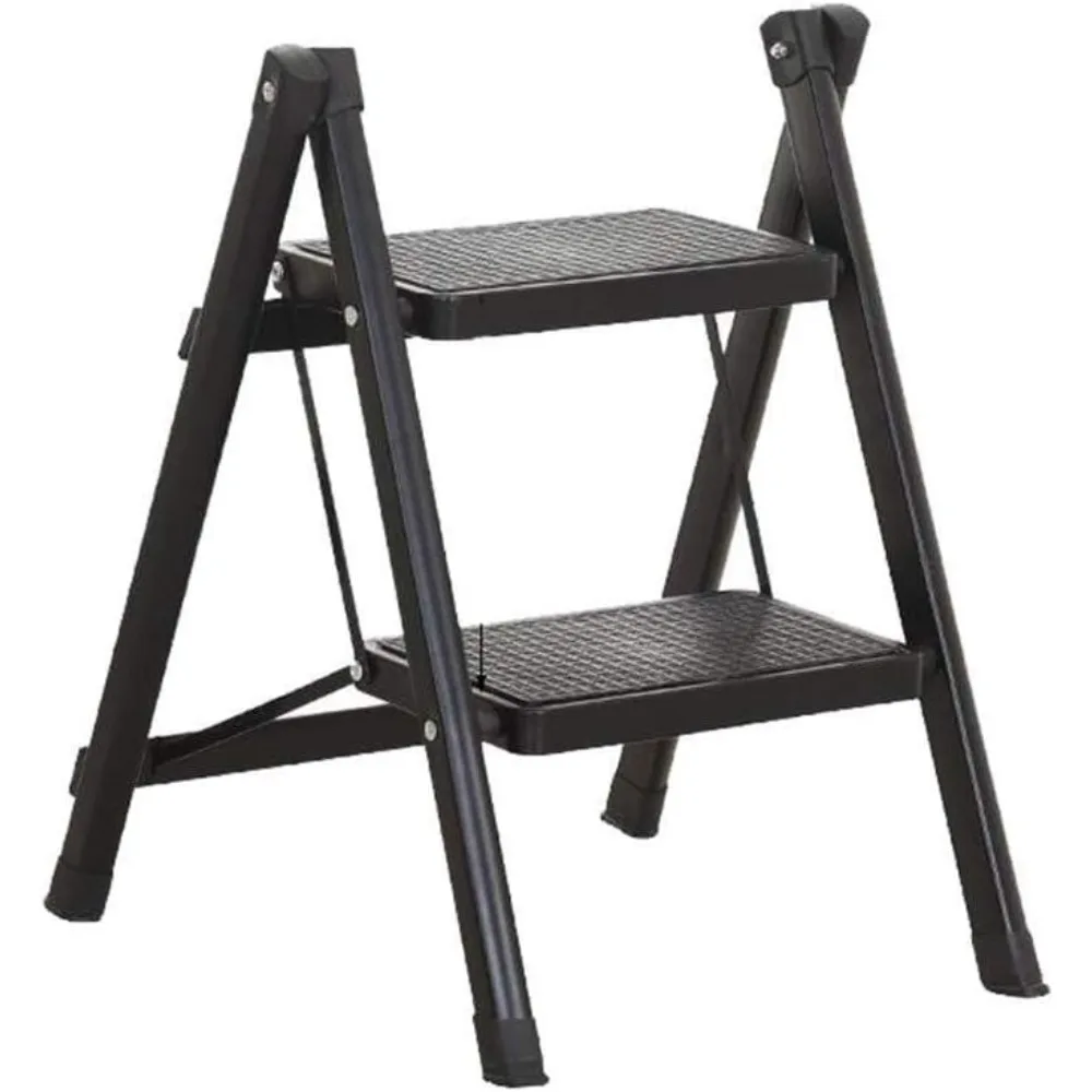 

Step Stool, Step Ladder, Folding Stool Stool, Double-Layer Portable Pedal Two-Step Stool Ladder Shelf Rack