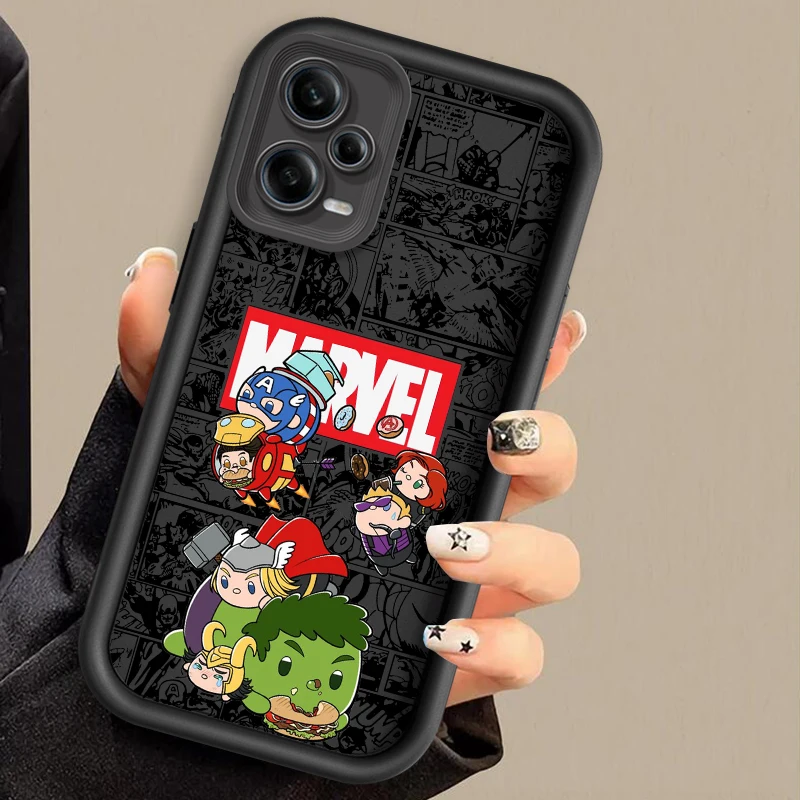 Cute Marvel Collection Cartoon Eye Ladder For Xiaomi Redmi Note 13 12 12C 11 11S 10 10C 10A 9C 9A Pro 5G Soft Phone Case