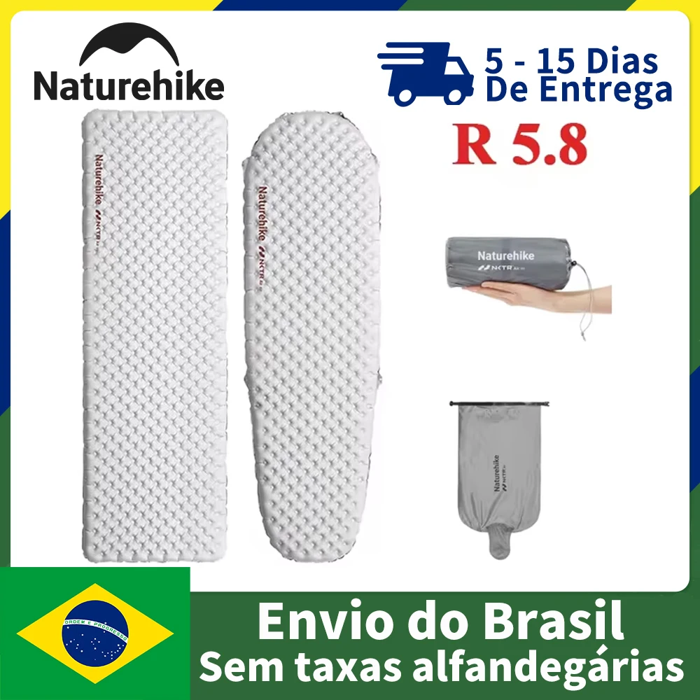 Naturehike-Camping colchão inflável, ultraleve, portátil, tenda dobrável, almofada de dormir, viagens ao ar livre, caminhadas, esteira de praia, R$ 5,8