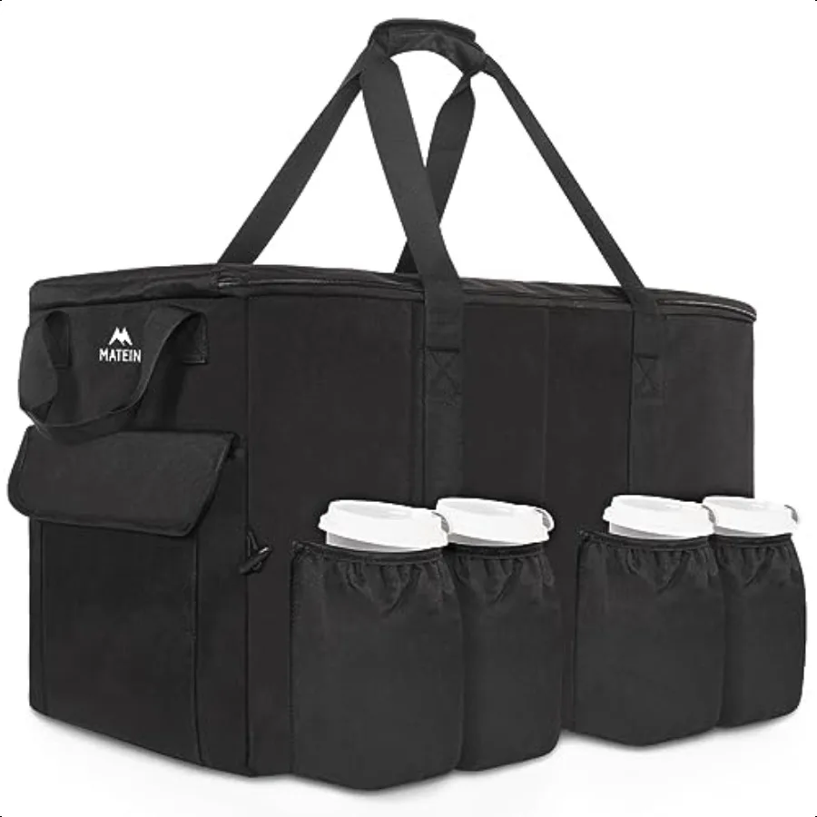 마테인 음식 배달 가방 XXL 23x14x15인치 블랙