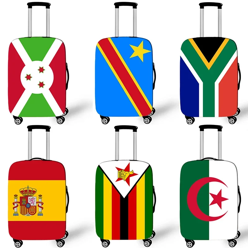 Burundi / Zimbabwe Flag Luggage Cover Somalia / Algeria Accessories For Travel 18-32 Inch Anti-dust Suitcase Protective Covers