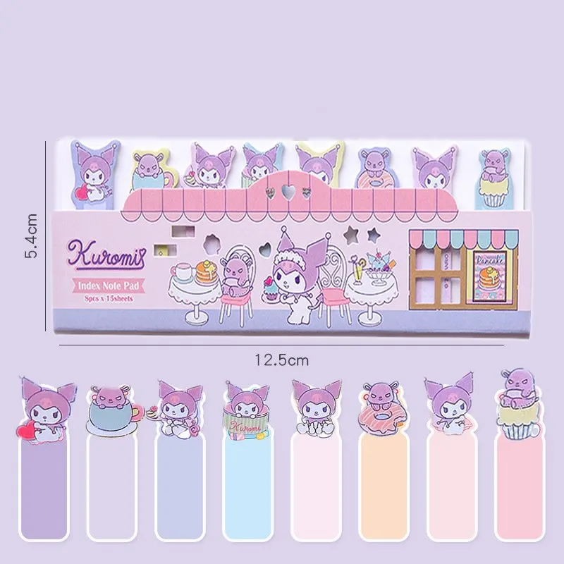 120 Lenzuola/Set Sanrio Sticky Note Cancelleria Carino Hello Kitty Kuromi Sticky Note Memo Pad Forniture Per Ufficio Studente Vacanza Giocattoli