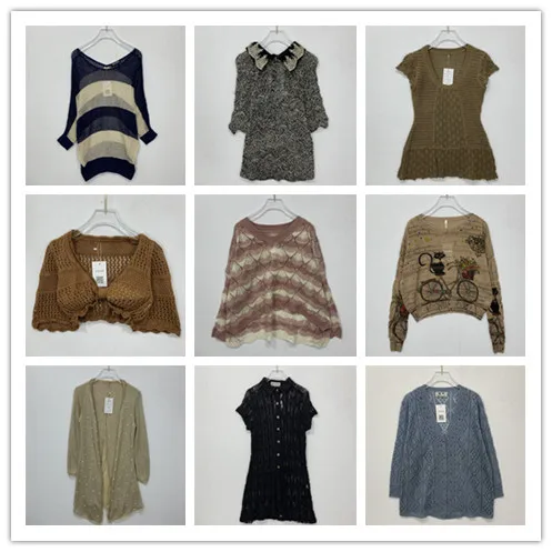 

Handmade Vintage Hollow out Knitted Sweater with Tassel Cowl Ne Coat Sweet Sle Loose Fit Cotton Blend Long Sve