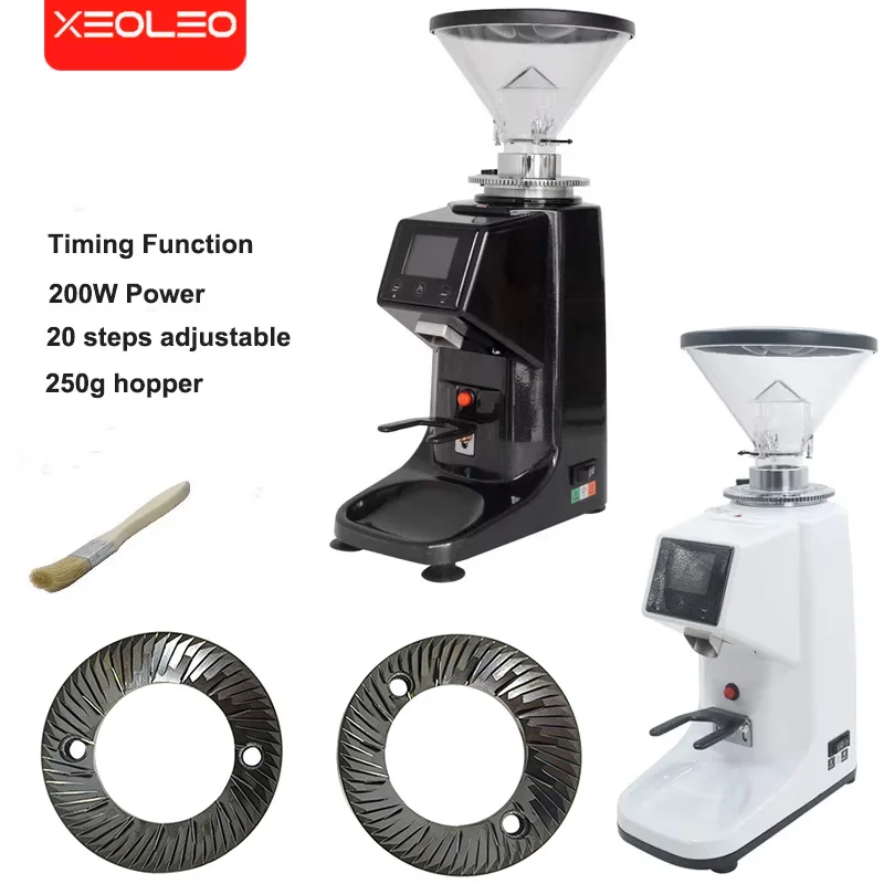 

XEOLEO Electric Coffee Grinder 60mm Flat Burr Adjustment Electric Espresso Coffee Bean Grinding Touch Panel Miller Machine