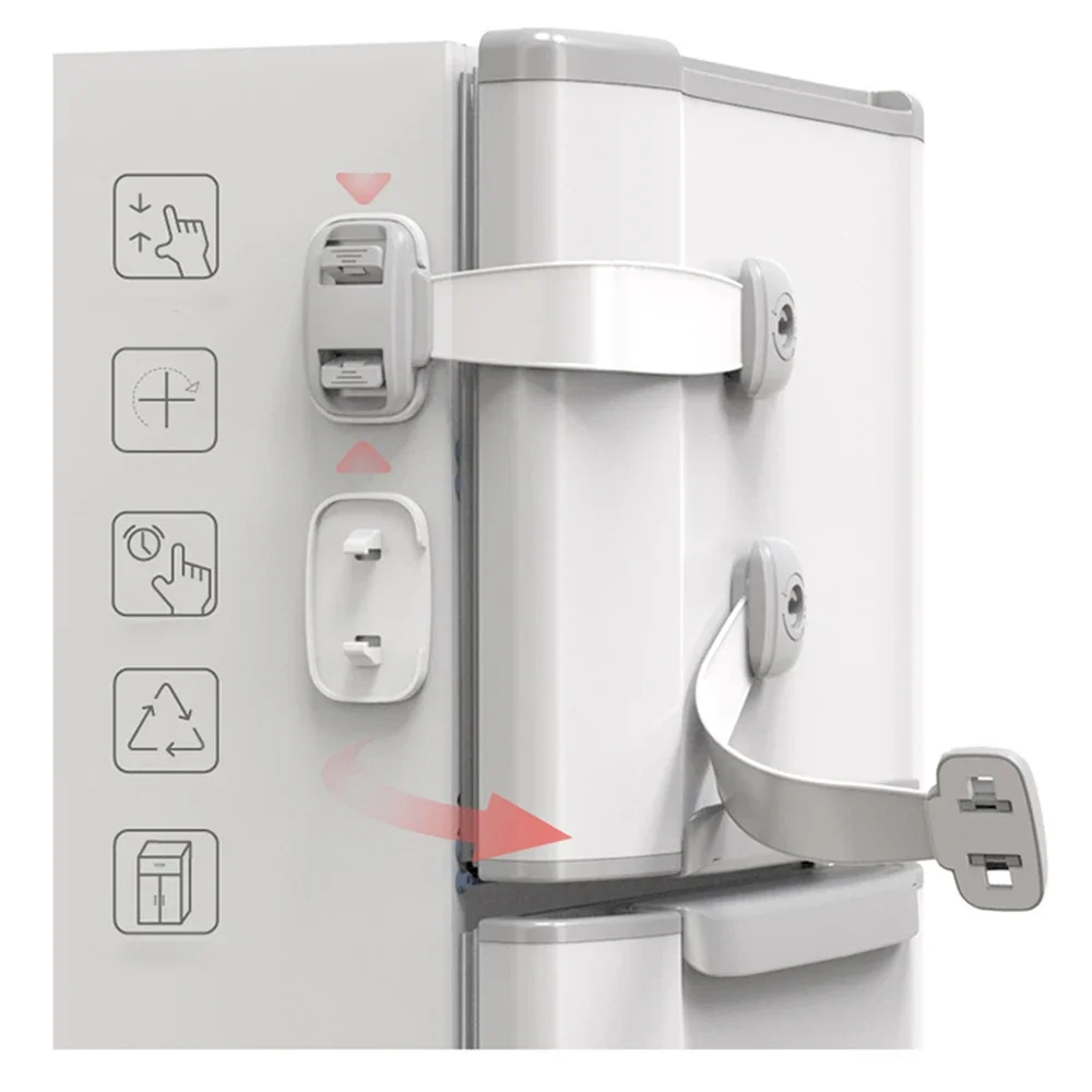 10pcs/lot Multi-function Child Baby Safety Lock Cupboard Cabinet Door Baby Care Drawer Safety Locks Children Security Protector