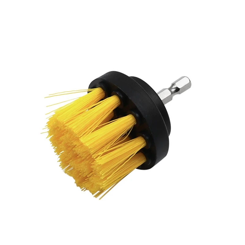 Electric Drill Brush Kit Round Plastic Scrubber Brushes Auto Tires Cleaning Tools for Bathroom Surfaces Floor Grout Tile