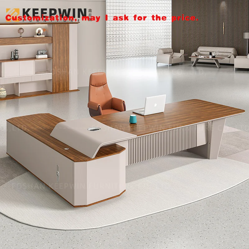 

на заказ. Роскошный офисный стол для руководителей, президент, современный стол и стул большого класса, комбинированный офисный стол для менеджера