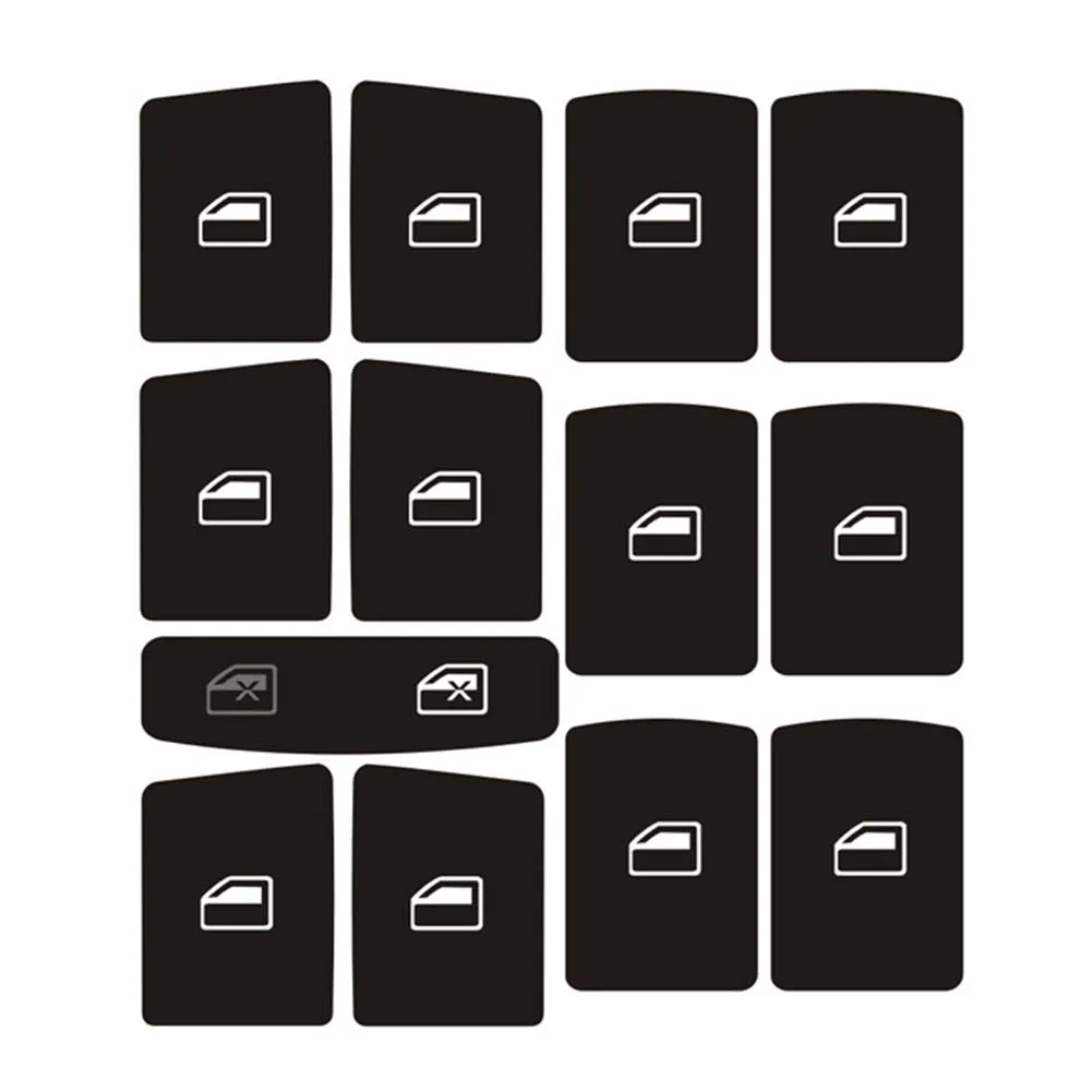 1Set Car Button Repair Decal Sticker For A3 8P 2004-2008 Radio Clima For ESP Headlight Button Repair Worn Knob Switch Car Access