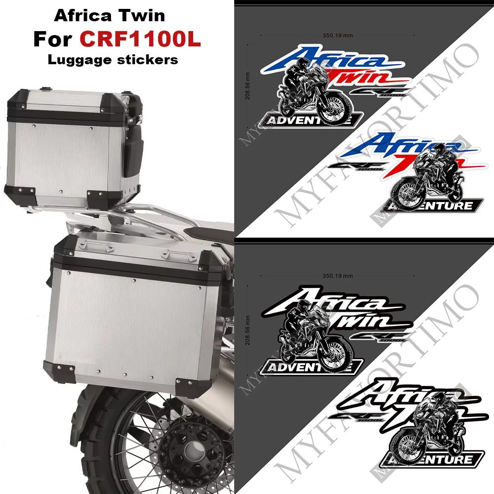 

﻿ For Honda Africa Twin CRF1100L CRF 1100 Motorcycle Top Box Side Luggage case stickers emblem decals New decoration kit