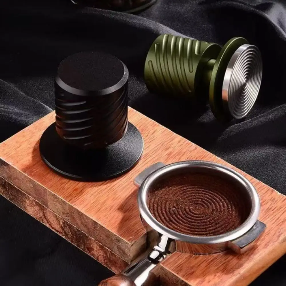 58mm 53mm 51mm Spring Loaded Coffee Tamper Stainless Steel Constant Pressure Espresso Tamper Ripple Base Coffee Impact Tamper