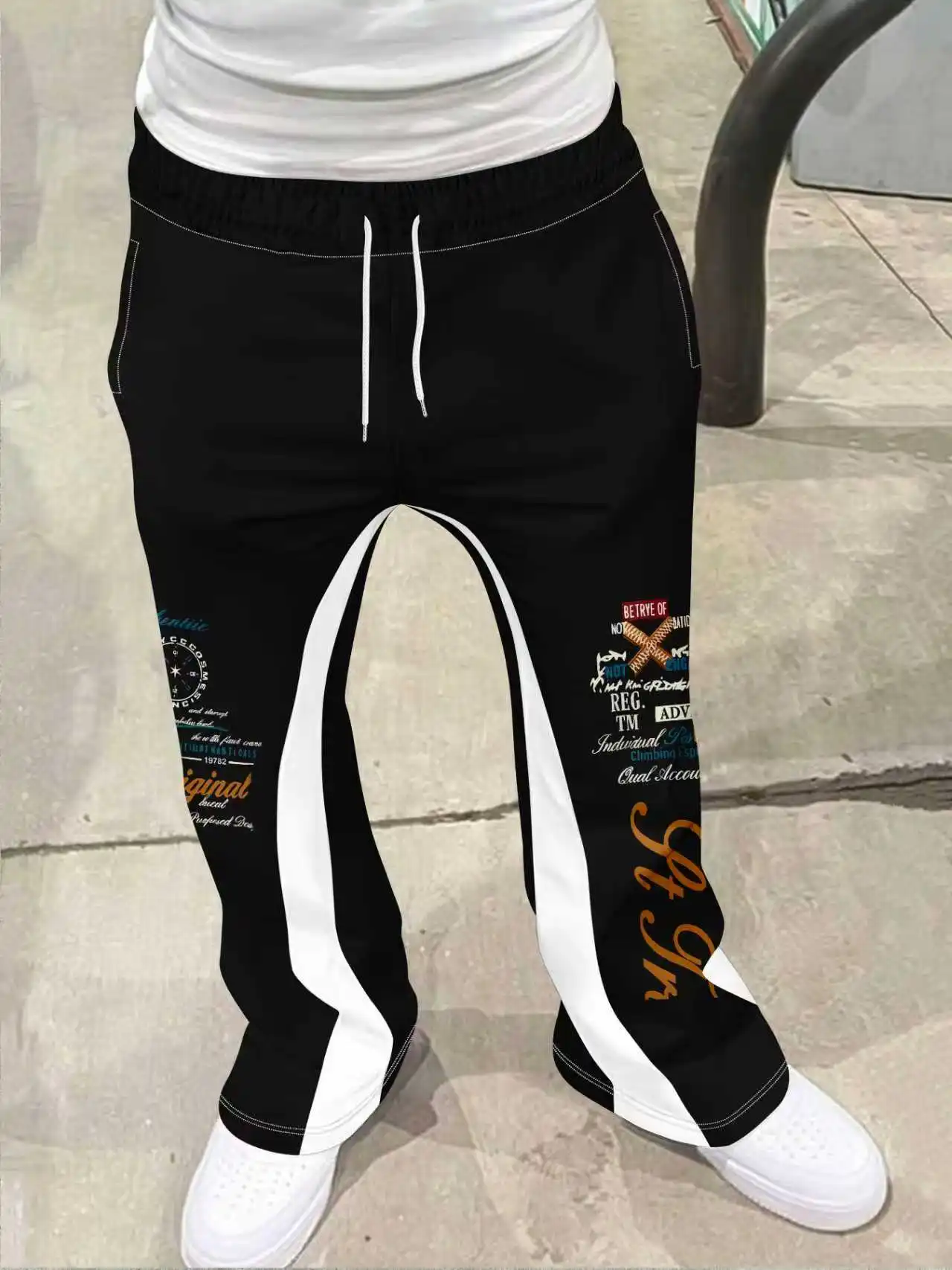 

Y2k Flared Pants Trousers Casual Sweatpants Mid Waist Sporty Female Clothes Streetwear Hip Hop Vintage Pants Men Loose 3D Print