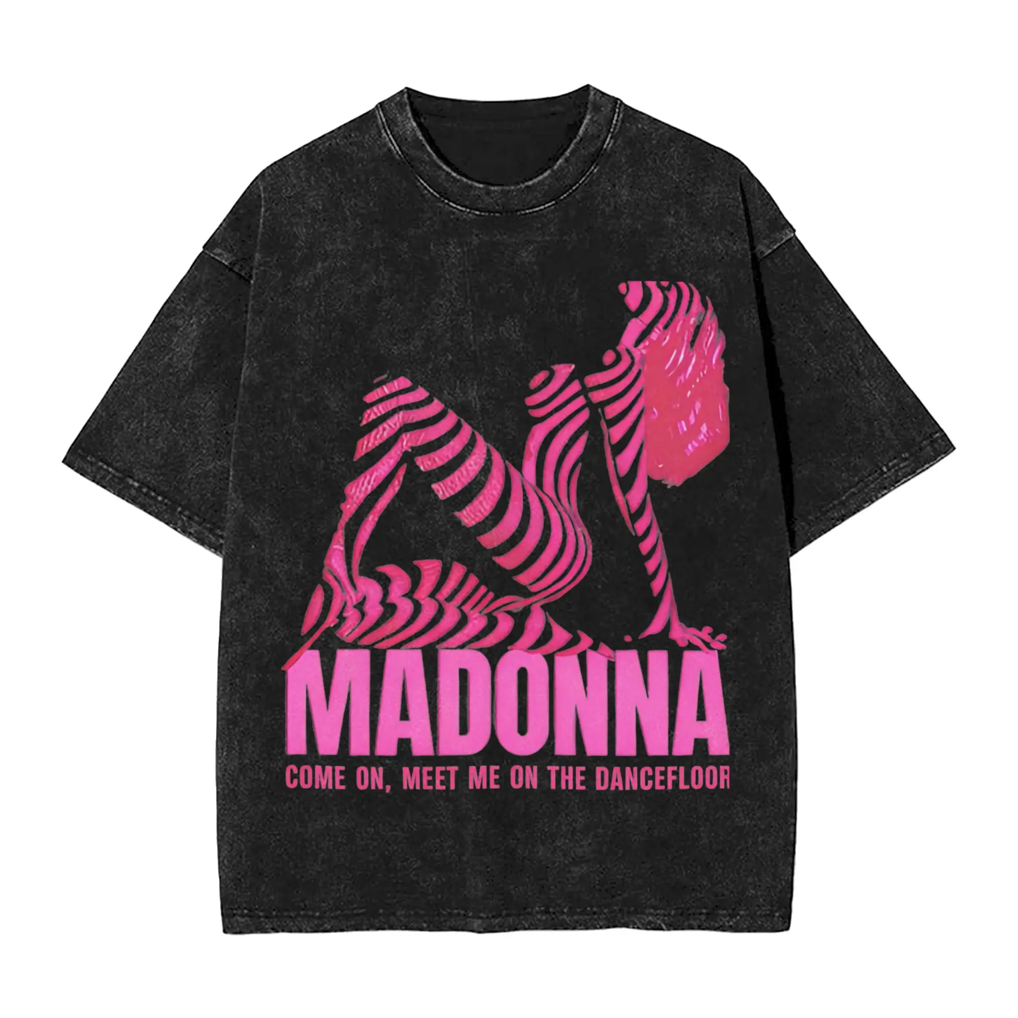 Washed T Shirts M-Madonna Confessions II Tour Vintage T-Shirt High Street  Streetwear Short Sleeve Tops Tee Shirt Men Women