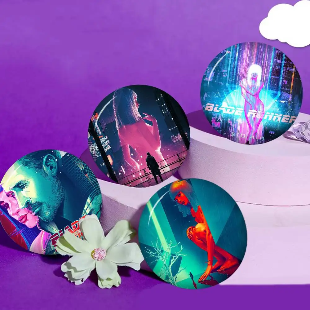 Blade Runner 2049 American Classic Minimalist Movie Creative Pins Funny Faces Round Snap-in Brooch Badge Backpack Accessories
