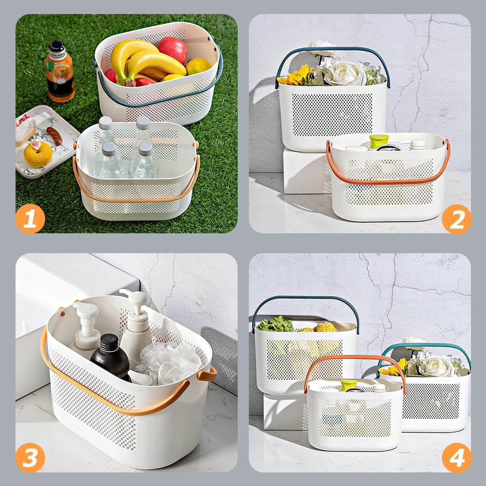 

Portable Plastic Basket For Bathroom for Bathroom Pantry Hollow Bath Baskets ganizer Plastic Storage Basket Keep Tidy