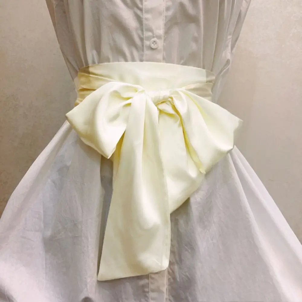 Neue Modische Hochwertige Satin-Seiden-Schleife Korsett-Taillengürtel Dekorativer Breiter Schleifenknoten Stoffbandgürtel DIY Körperformer – Detail 9