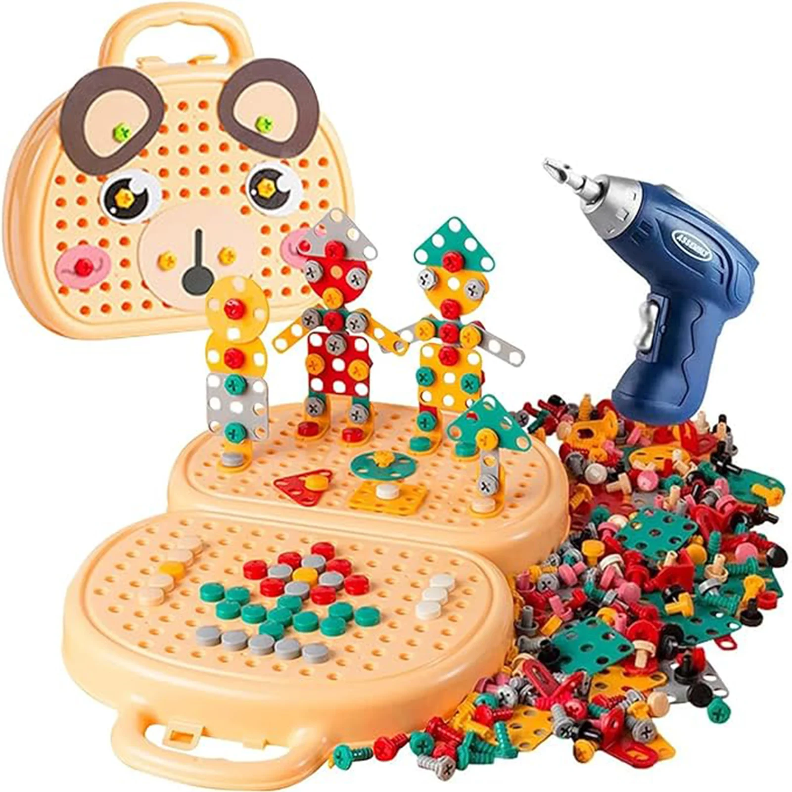 

Коробка инструментов монтессор, обучающая электрическая винтовая имитация, набор инструментов для обслуживания для детей, обучающая игрушка Монтессори