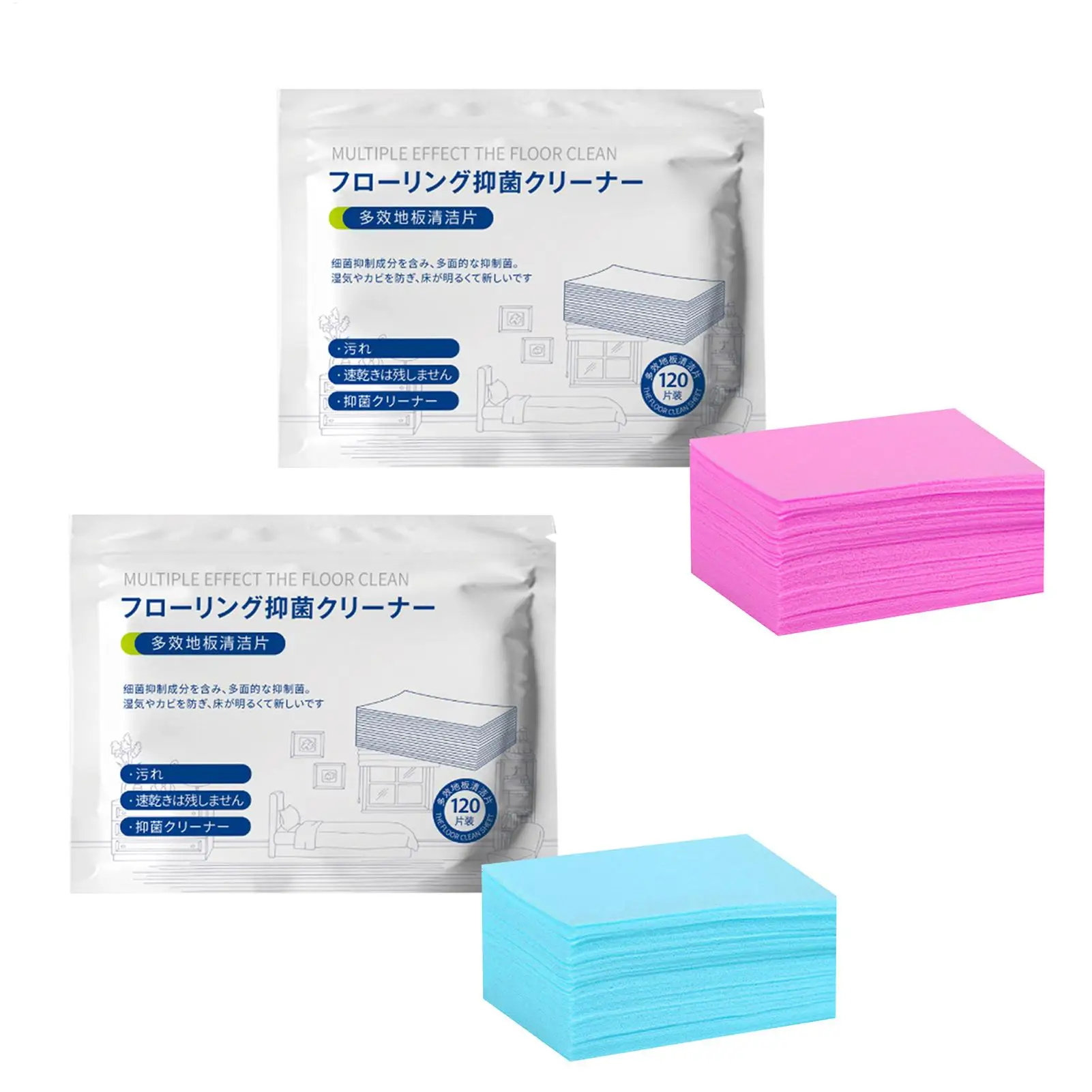 120pcs Dissolvable Floor Cleaning Sheets Multi-Surface Mopping Pads Portable Floor Mopping Cleaning Sheets for Laminate Hardwood