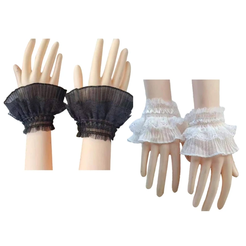 

Detachable Layered Wrist Cuffs for Woman Teens Shirt Dress Sweater Decorative