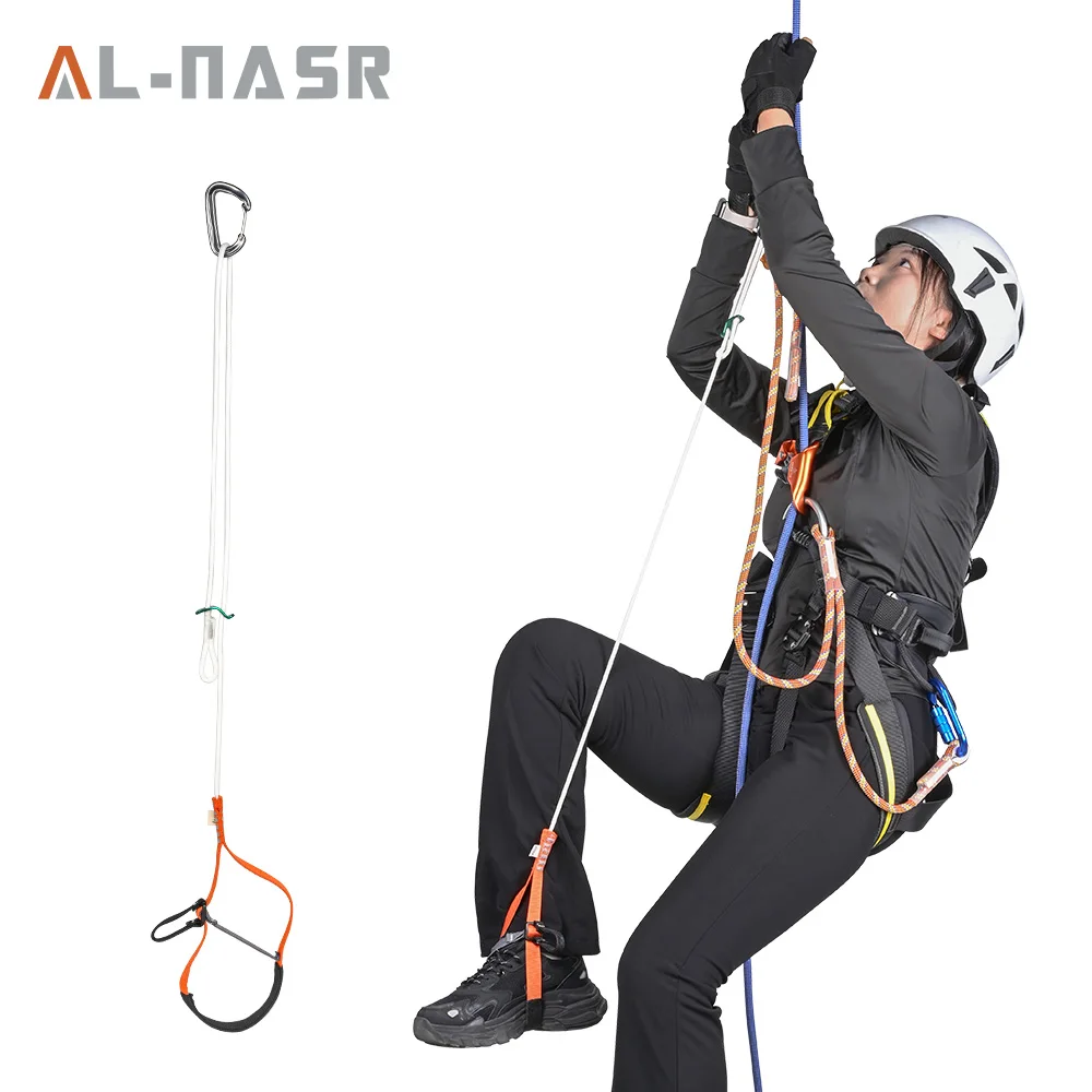 Outdoor Rock Climbing Adjustable Webbing Foot Loop Polyester Sling Ascender Belt Device Band Rock Climbing Equipment