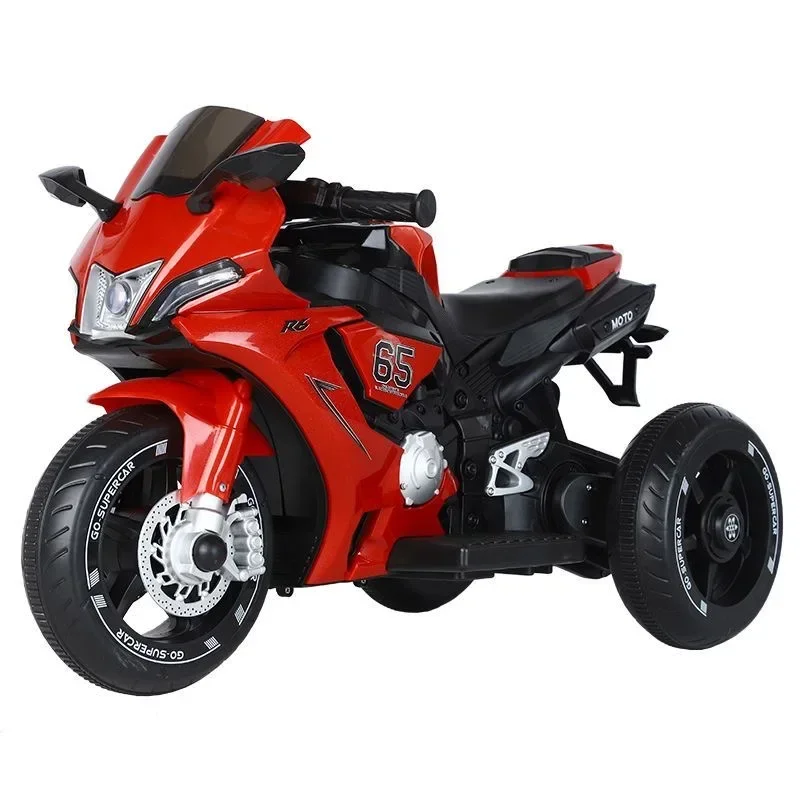 

6v 3-12 Years Old Load 50KG Children's Dual Drive Large Ride On Remote Controlled Toy Charging Battery Motorcycle Kids Tricycle