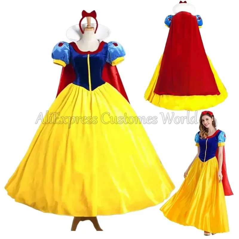 Halloween anime white snow princess cosplay costume cartoon cos princess dress party for women adult plus size cosplay clothing