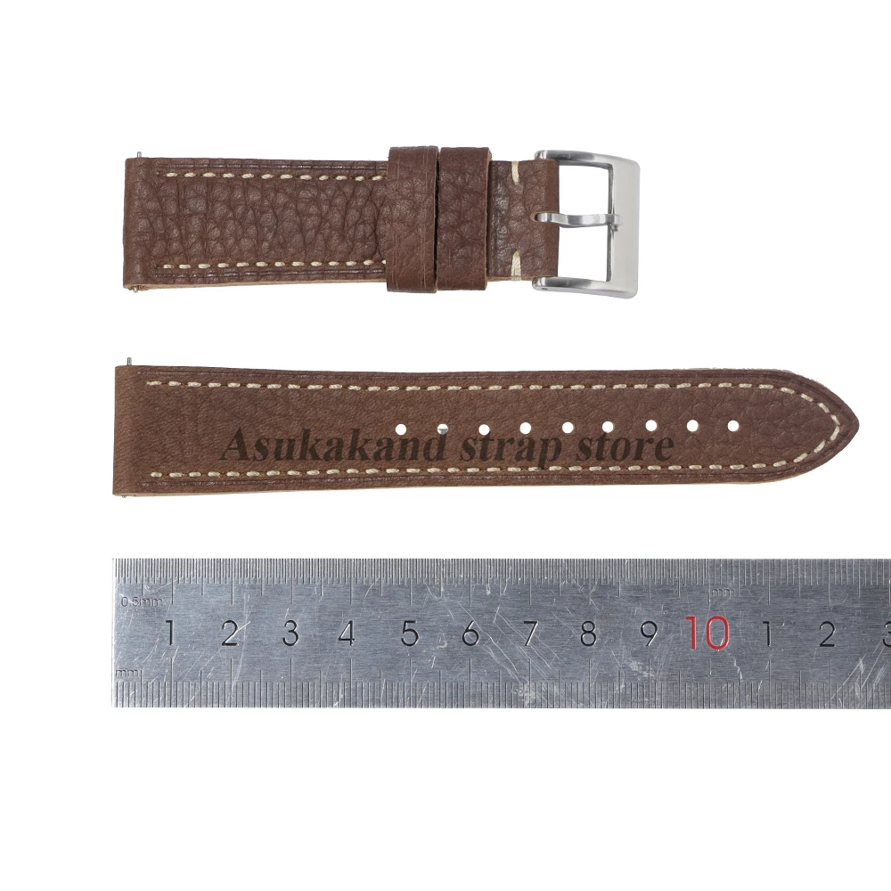 20 มม.22 มม.24 มม.นาฬิกาหนังสําหรับ Seiko สําหรับ Omega ของแท้หนังธุรกิจนาฬิกาผู้ชายสายรัดข้อมือเข็มขัดอุปกรณ์เสริม