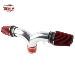 Aluminum Front Twin Air Intake Kit Coated Red For 2001-2004 Chevy Corvette C5 5.7L V8 Engine Parts Air Intake System