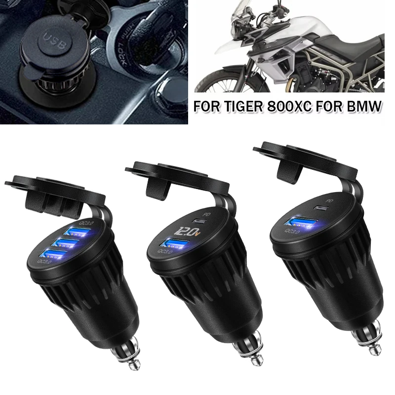 Chargeur étanche pour moto 30W QC3.0 USB type C PD, adaptateur d'alimentation Hella DIN, prise de courant rapide pour BMW Ducati Triumph