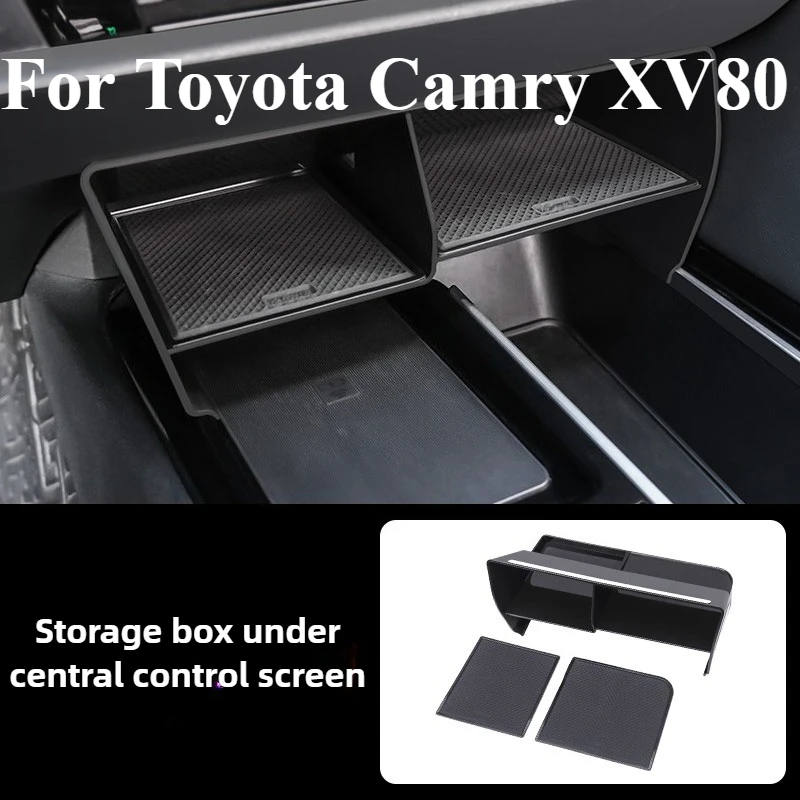 صندوق تخزين سفلي لوحدة التحكم المركزية لسيارة Toyota Camry XV80 2026/2025 مادة TPE مقسمة شبكة مضادة للانزلاق ممتصة للصدمات 2024