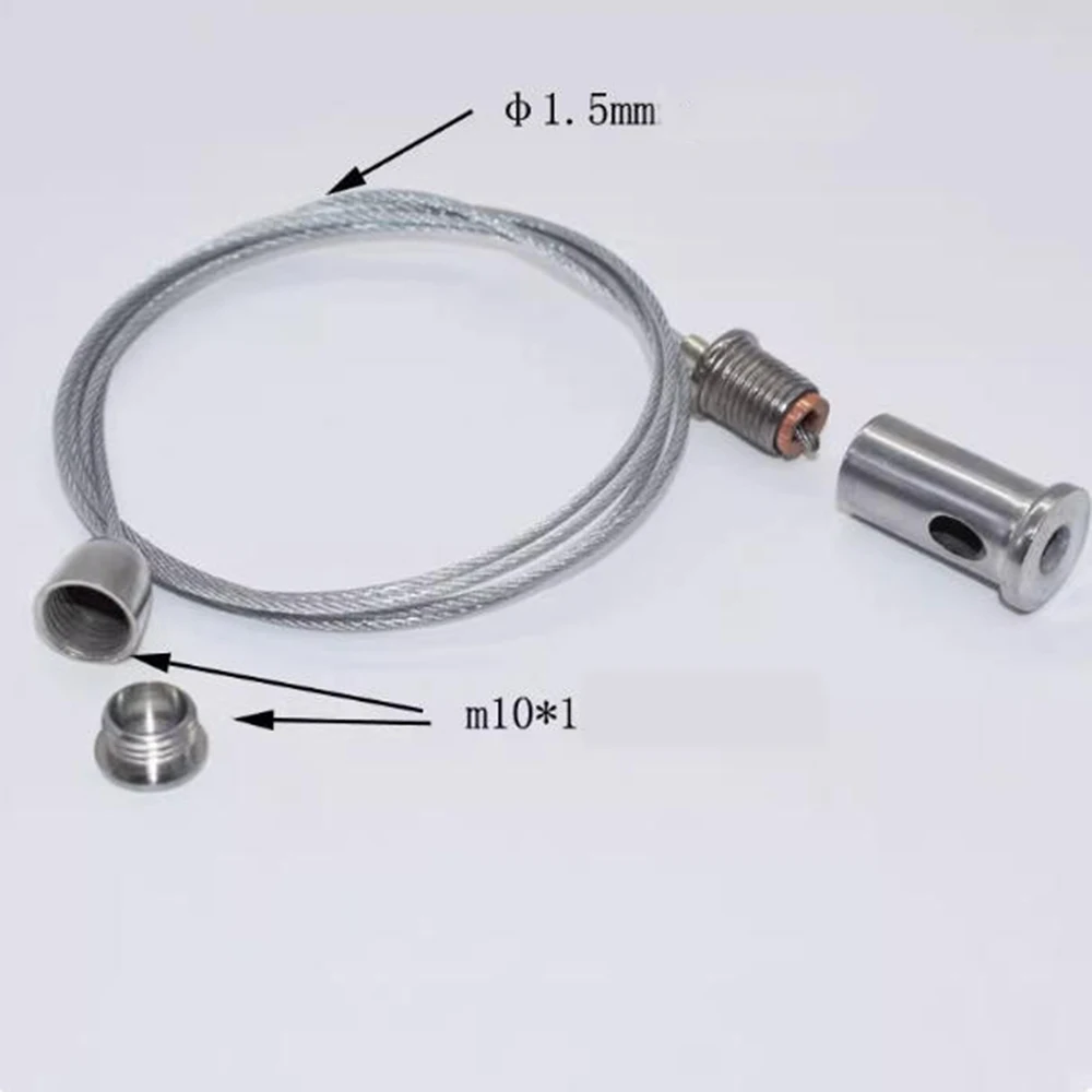 

Panel Light Suspension Wire with Bullet Head - High-Quality Safety Cable Accessories for Pendant Lighting with Steel Wire Rope
