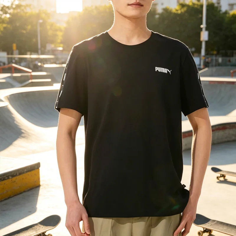 

Мужская футболка PUMA с коротким рукавом 692484-01, дышащая, повседневная, спортивная