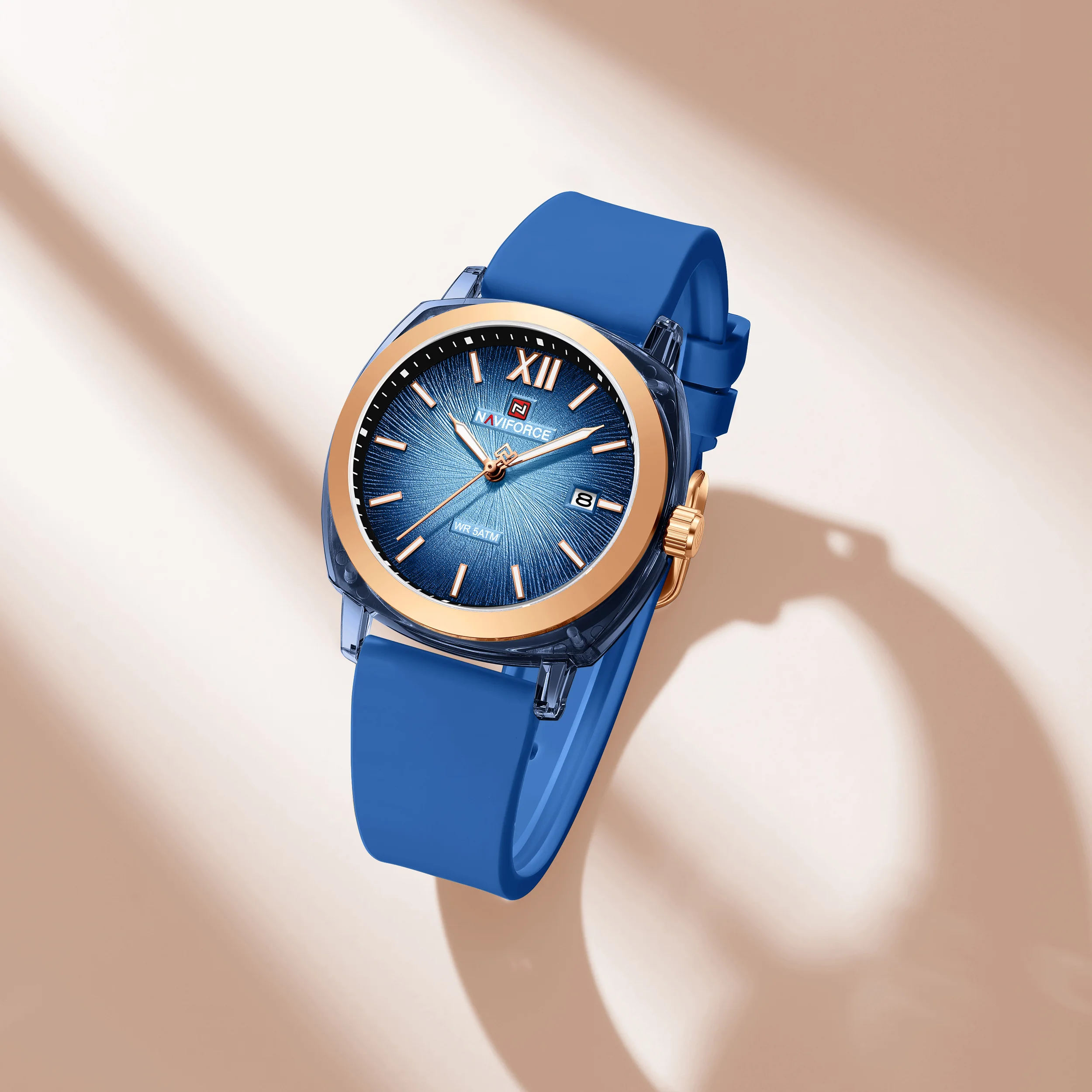 Naviforce 6111 Candy Colors Watch Calendar Silicone Strap Woman Quartz Watch Luminous Pointer 5ATM Waterproof Ladies' Watch view 5