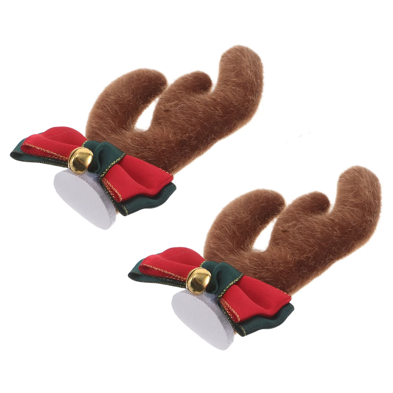 

1Pair Christmas Deer Horn Decoration for Motorcycle Ski Snowboard Bicycle Helmets Suction Cup Removable Antler Headpiece