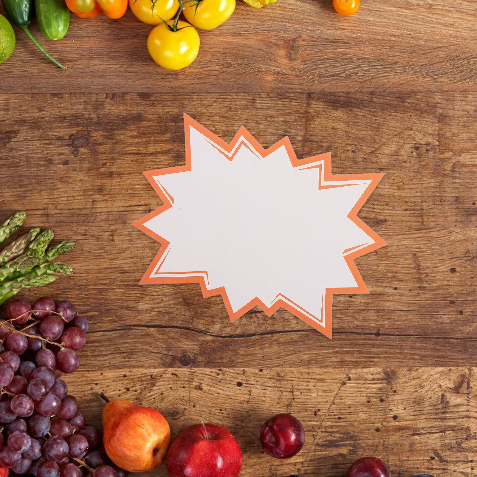 

100pcs White Star Display Tags Blank Sale Price Burst Retail Labels For Store Bulletin Board Paper Material Small