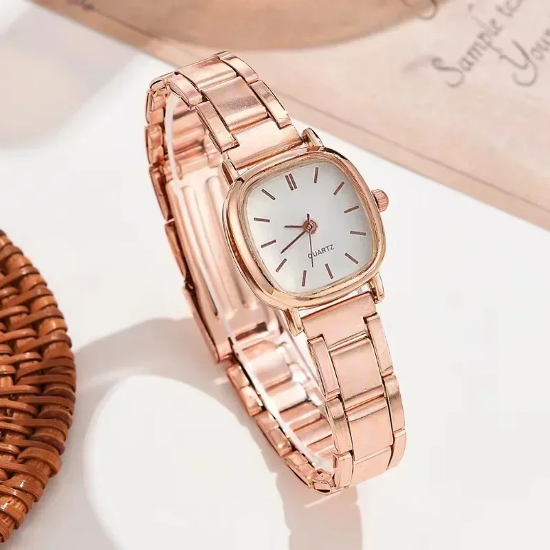 Relojes de lujo para mujer, reloj de cuarzo analógico a la moda, reloj de pulsera con banda de acero, relojes de pulsera informales para mujer, regalos para mujer