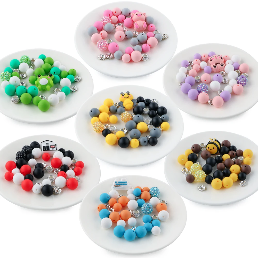 3D Animals Silicone Focus Beads For Jewelry Making DIY Pen KeyChain Bracelet Necklace Accessories 