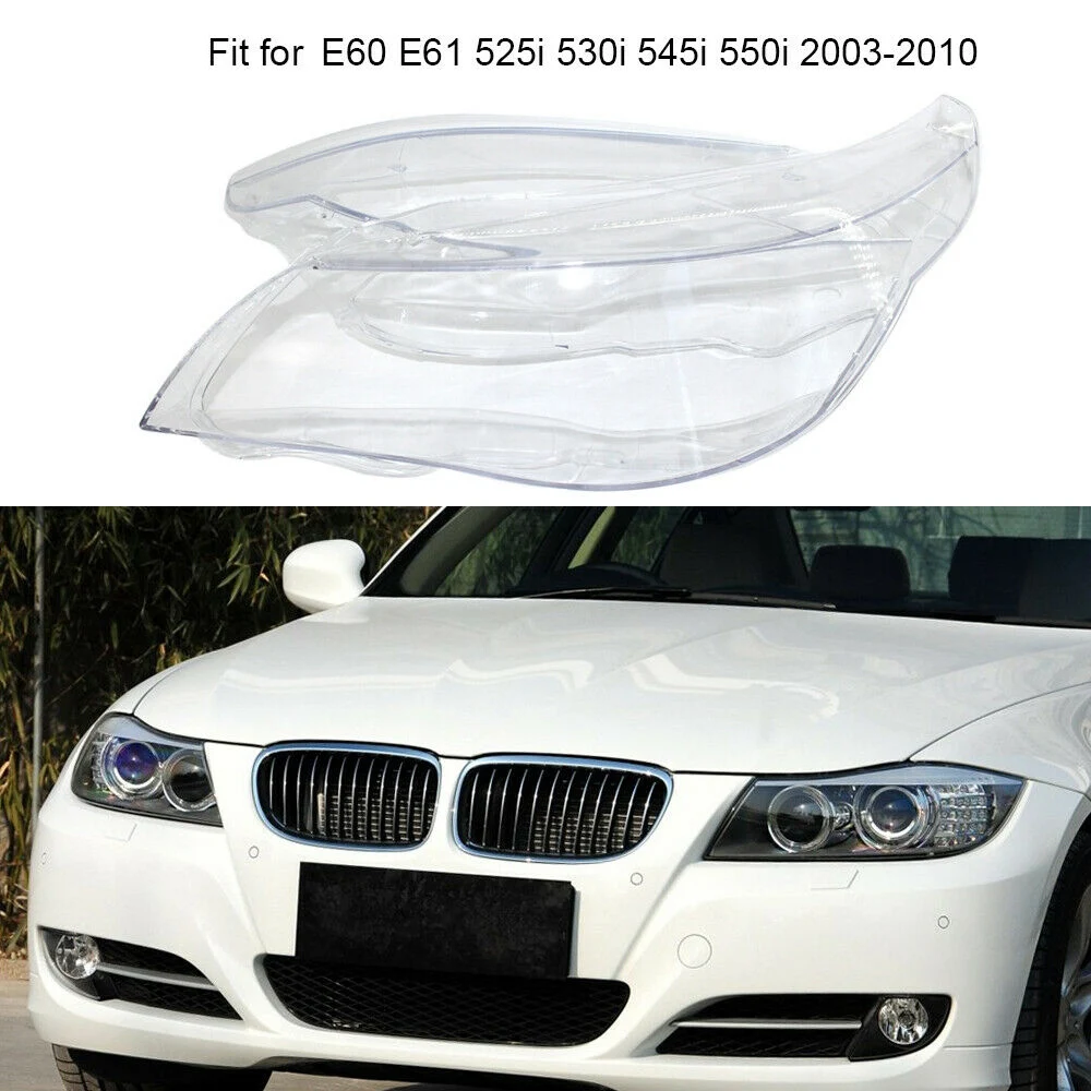 Car Left Headlight Lens Cover Front head light lamp for BMW 5 Series E60/E61 03 -10