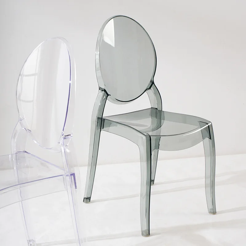 European Acrylic Chair Modern Minimalist Dining Chair Plastic Transparent Crystal Chair Cosmetic