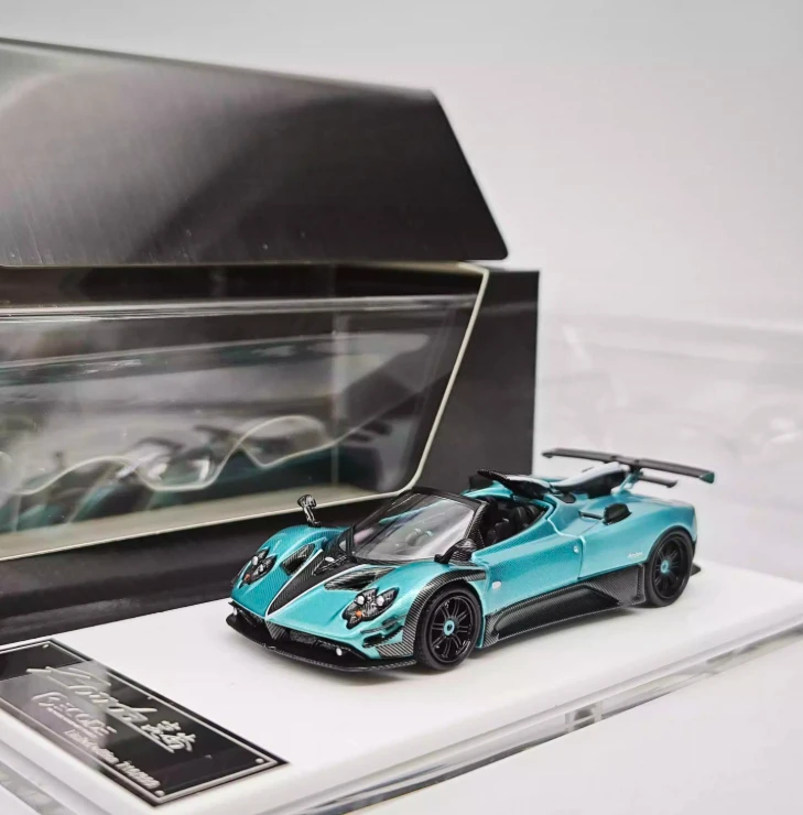 Modelo de Auto a Escala Rhino RM X Decode 1:64 Zonda Unico 760 Azul Carbón