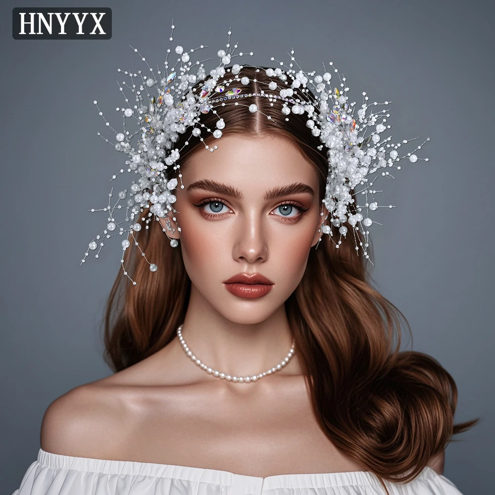 

YouLaPan Fashionable Bridal Pearl Hairbands Handmade Fairy Style Exquisite Ladies Banquet Dancing Party Hair Accessories YXA319