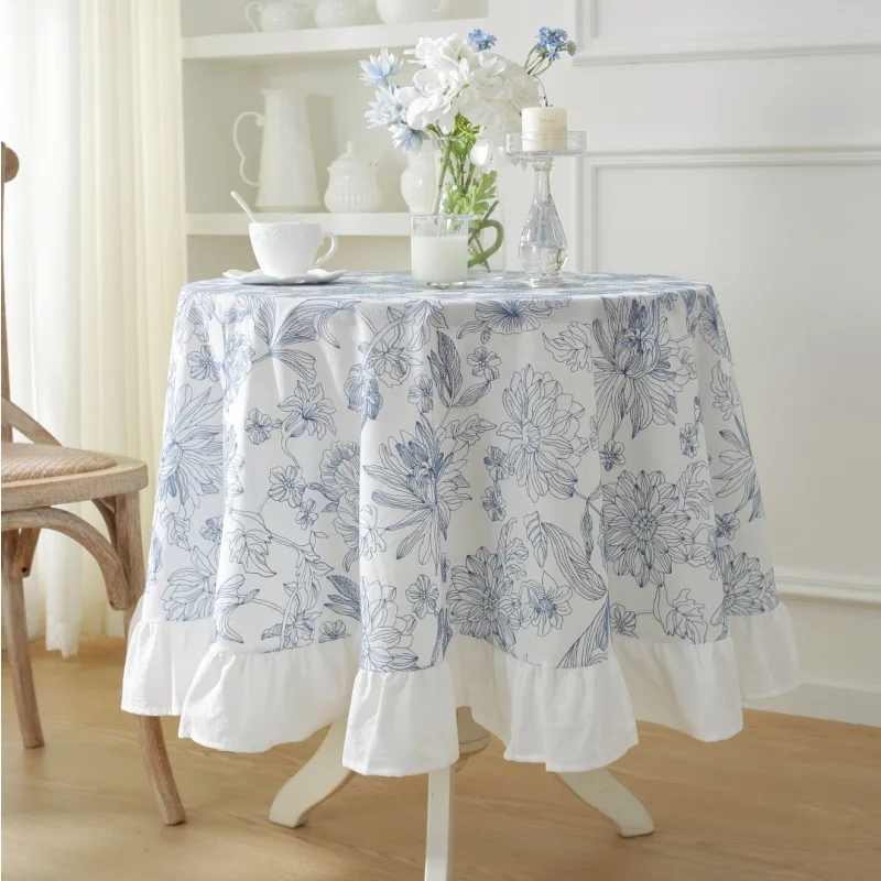 

Korean Daisy Tassels Cotton Tablecloth,Tea Table Decoration,Rectangle Table Cover For Kitchen Wedding Dining Room Clear Inventor