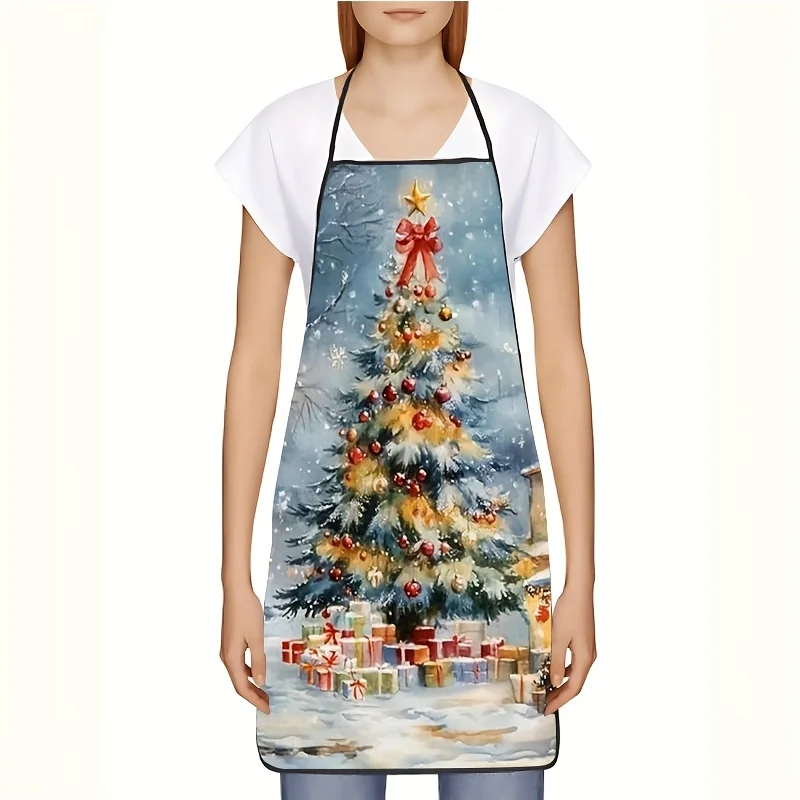 Unisex Cooking Baking Accessories, A Vintage Christmas Tree, Suitable for Home Cooking, Restaurants, Food Trucks, Cute Aprons
